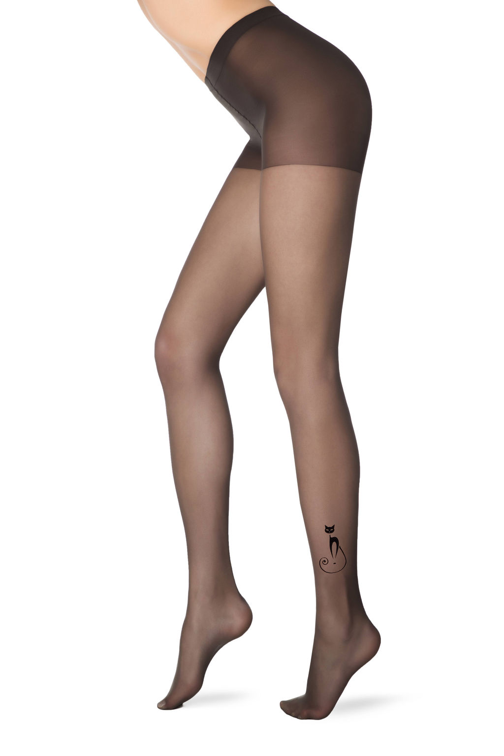 Колготки фантазийные CONTE Тонкие колготки с тату-рисунком FLOCK nero - Conte elegant фото 3