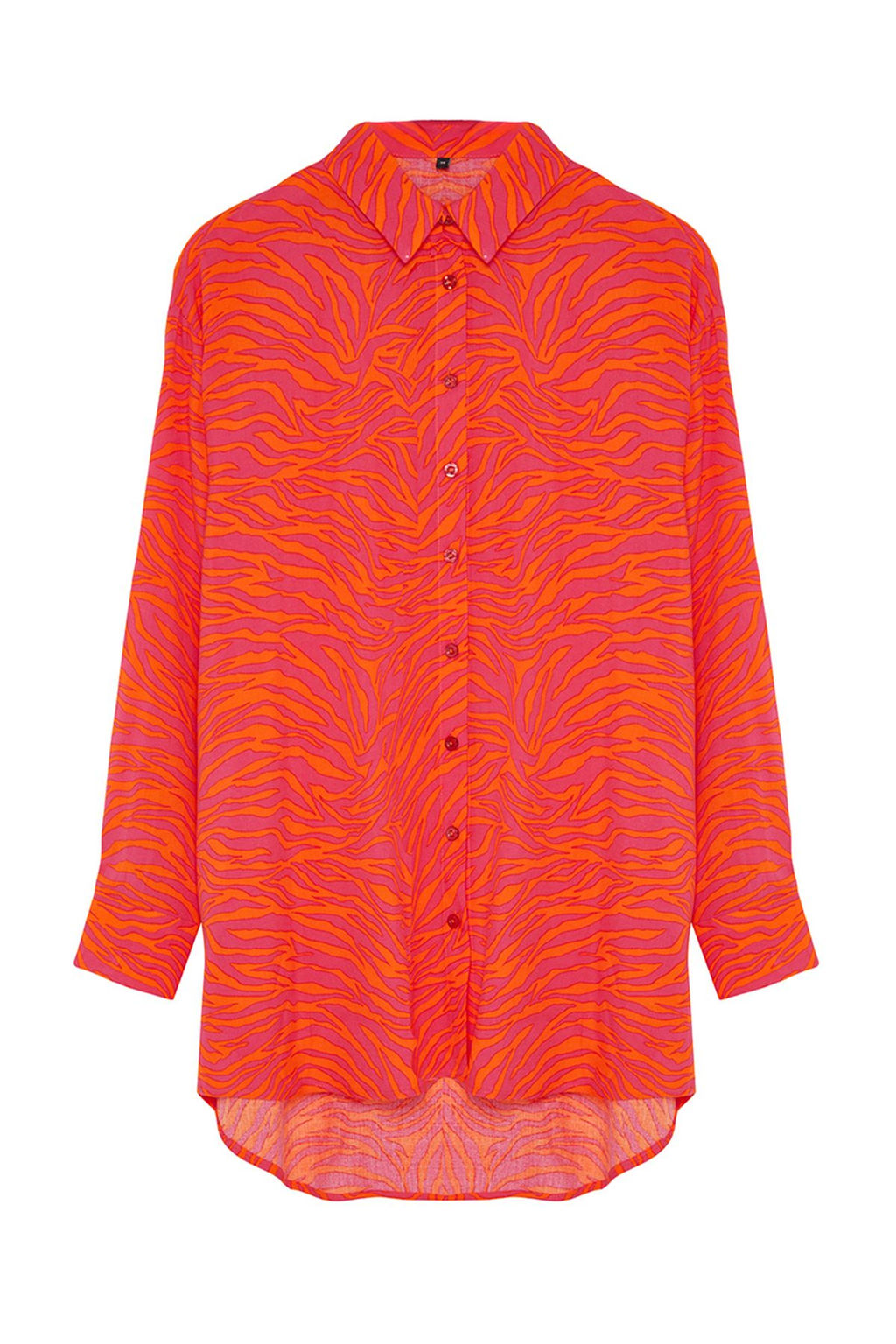 TRENDYOLMILLA Cicek Desenli Dokuma Plaj Gomlegi TBESS24GO00027  фото 7