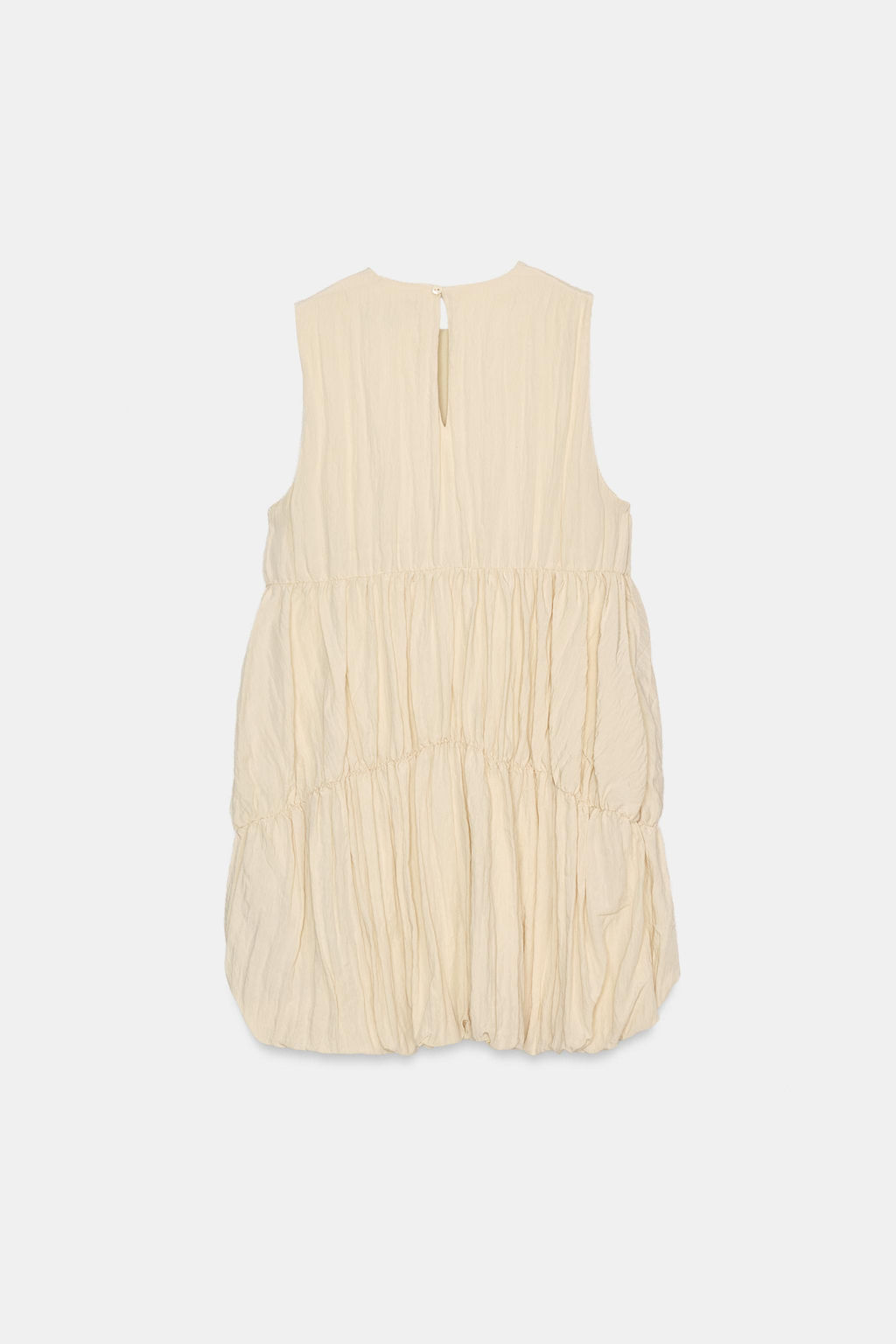 VESTIDO FRUNCES GLOBO / Crema - Zara фото 6