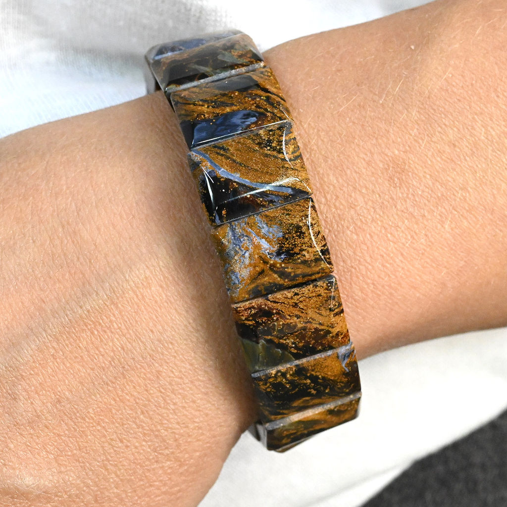 Браслет из петерсита прямоугольник 18*12мм, 55,4г