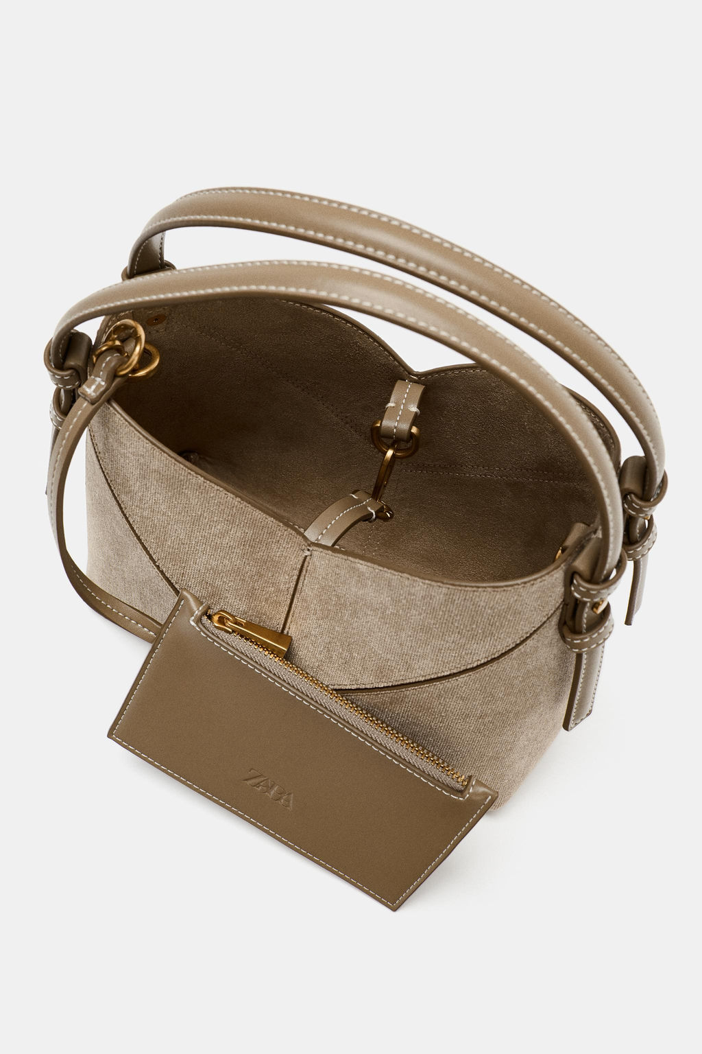 TOPSTITCH MINI TOTE BAG - Zara фото 17