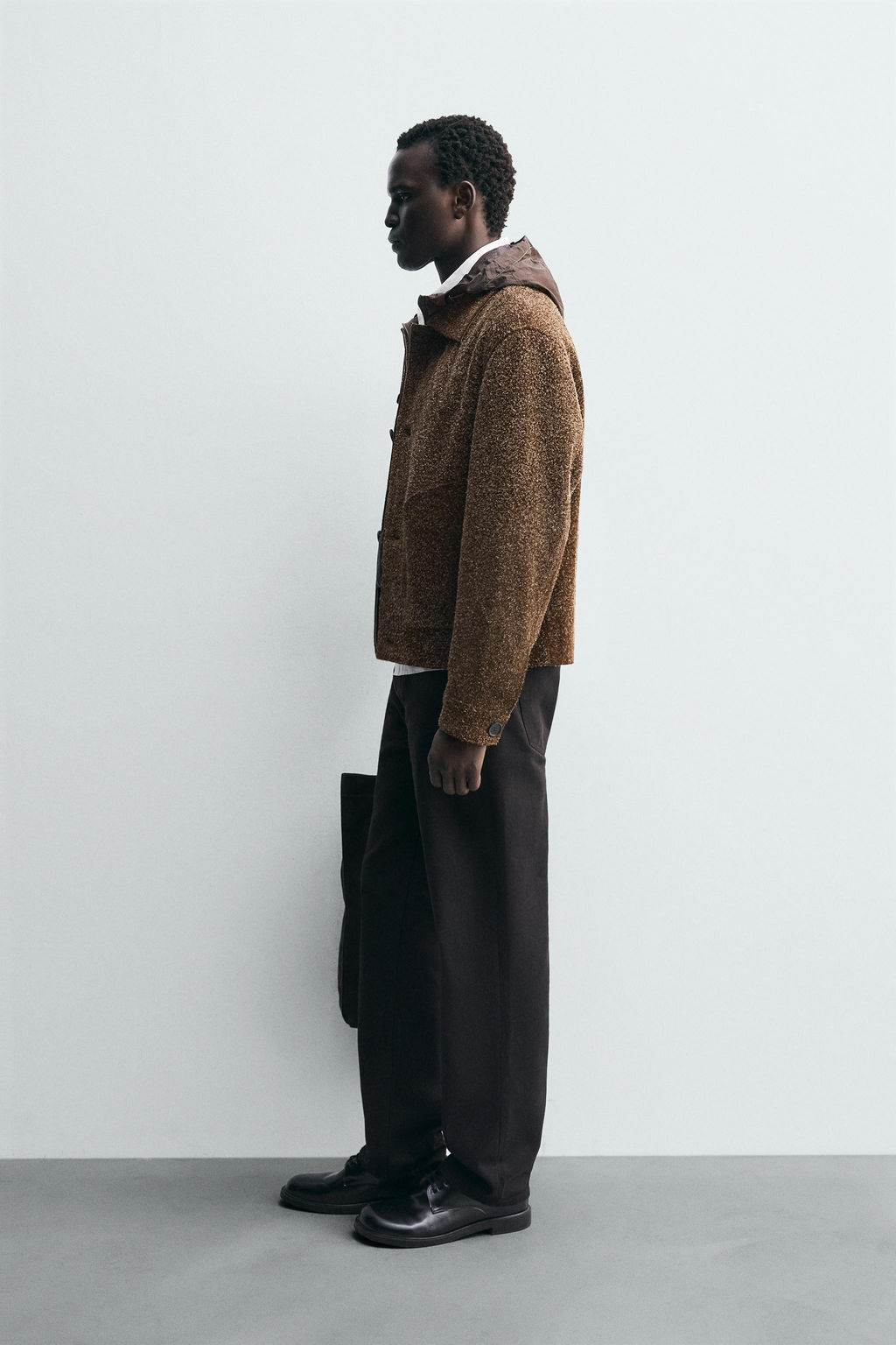 BRUSHED SUEDE LEATHER JACKET - Zara фото 4