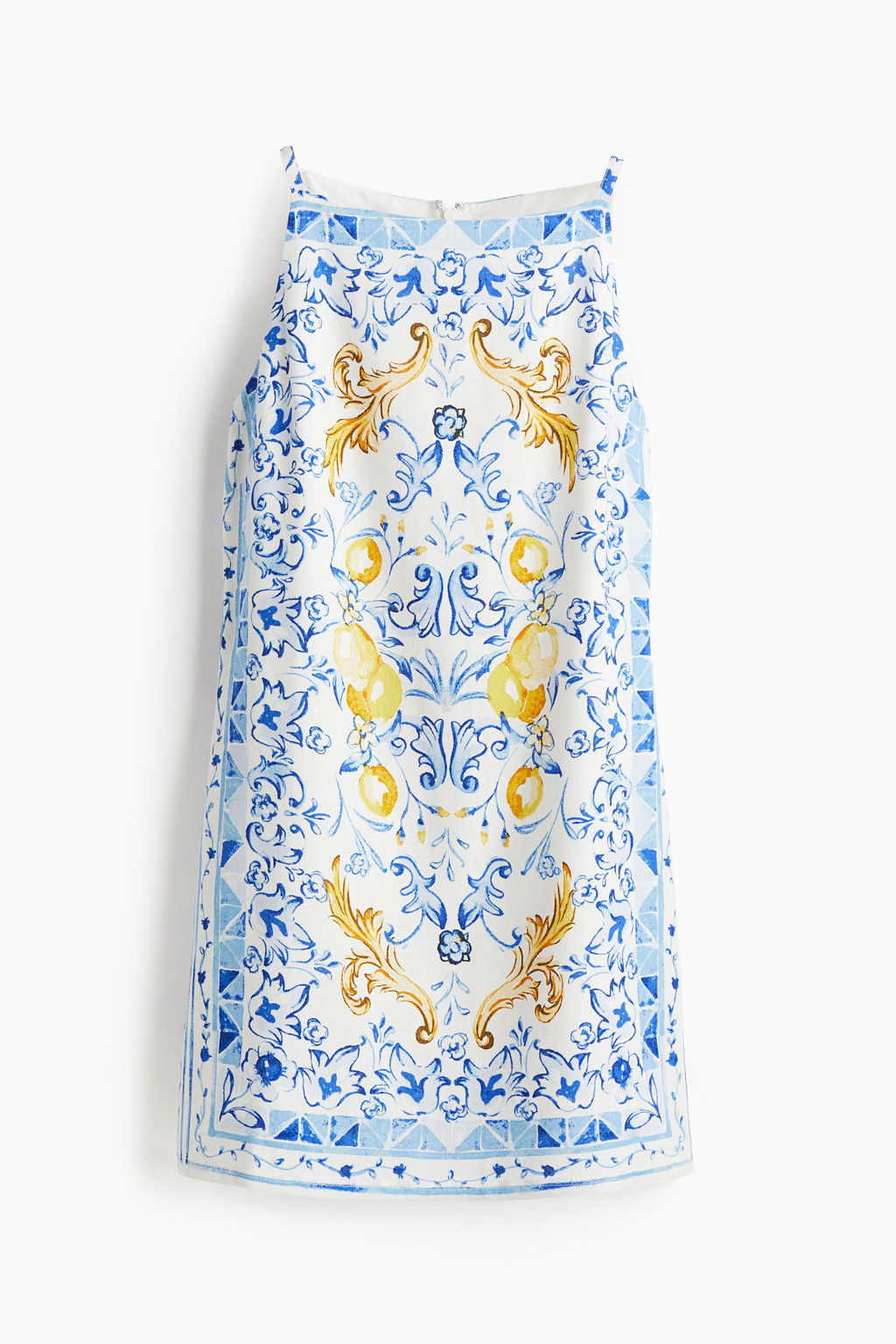 Vestido de tirantes en mezcla de lino