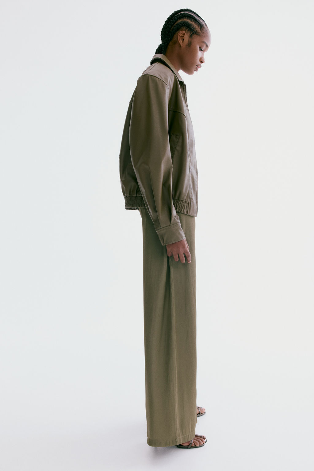 Pantal?n de sat?n con cord?n de ajuste - H&m фото 6
