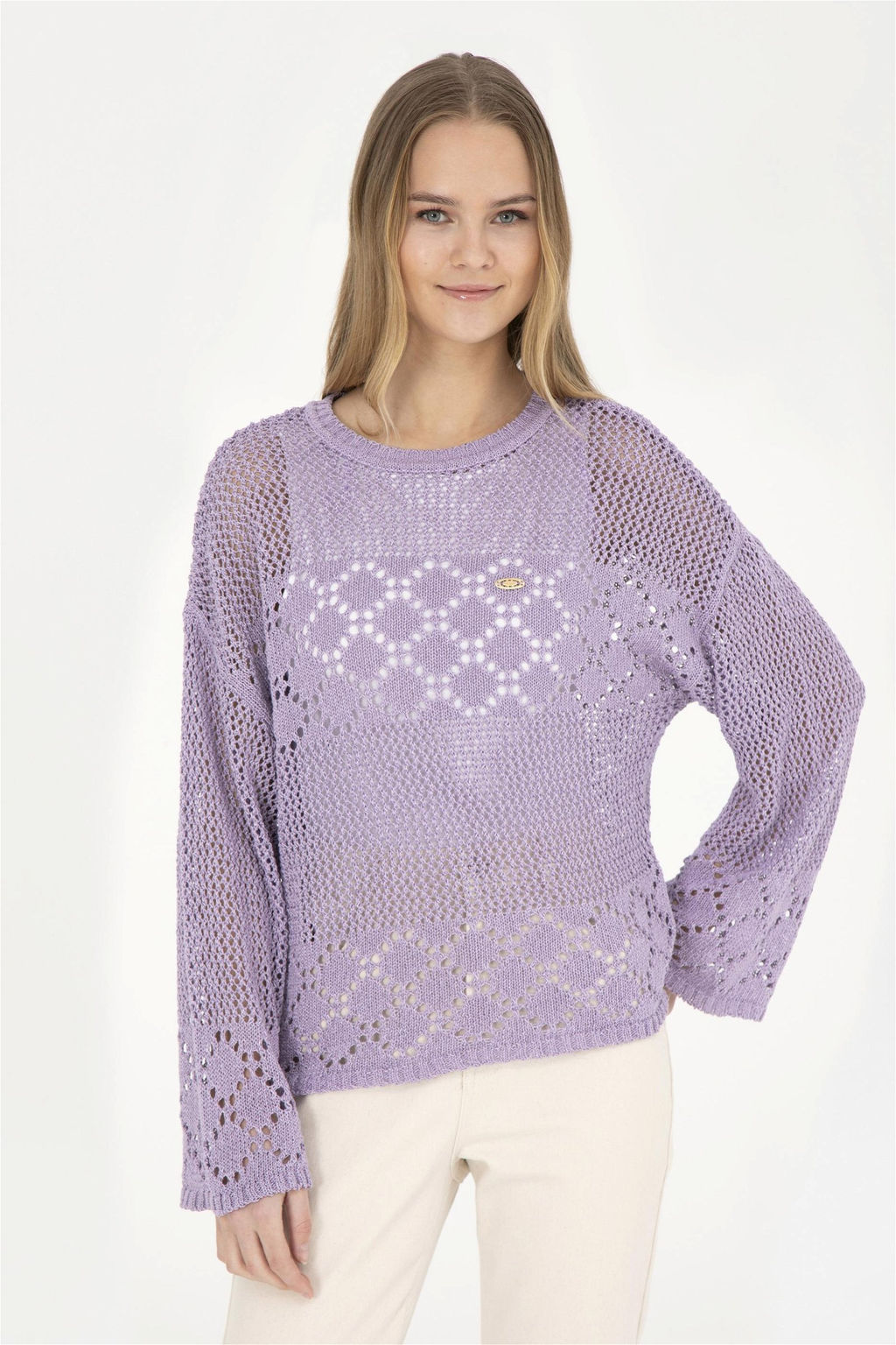 Женский сиреневый свитер - U.s. polo assn фото 3