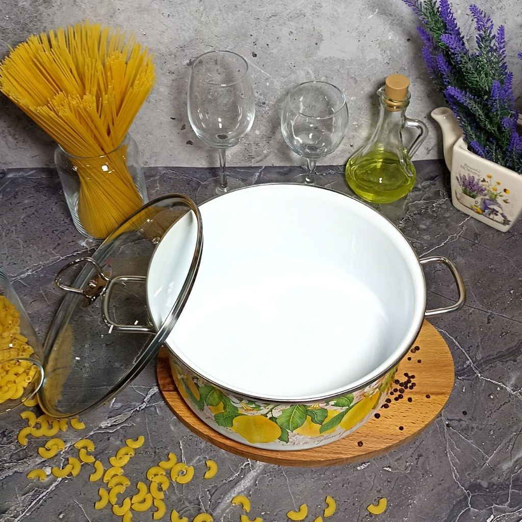 Кастрюля 5,0л цил. Limon 1SB245S белосн.