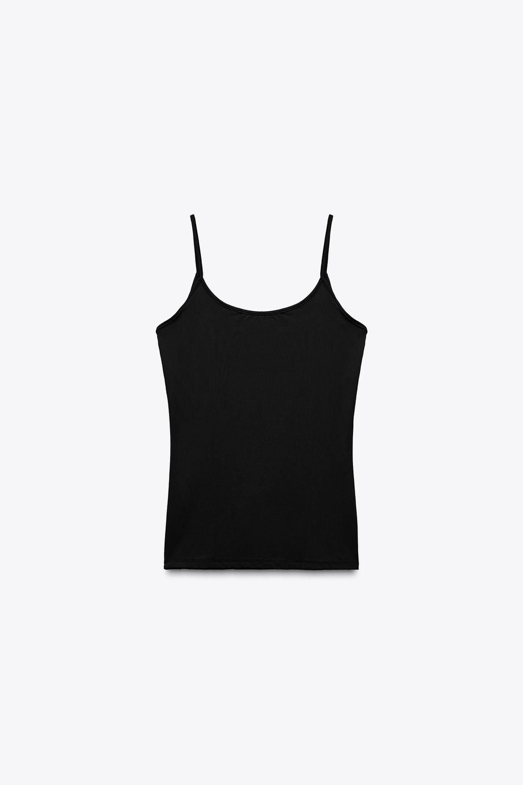 POLYAMIDE TOP WITH THIN STRAPS - Zara фото 25