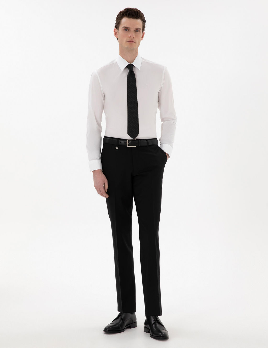 Siyah Slim Fit Kuma_ Pantolon