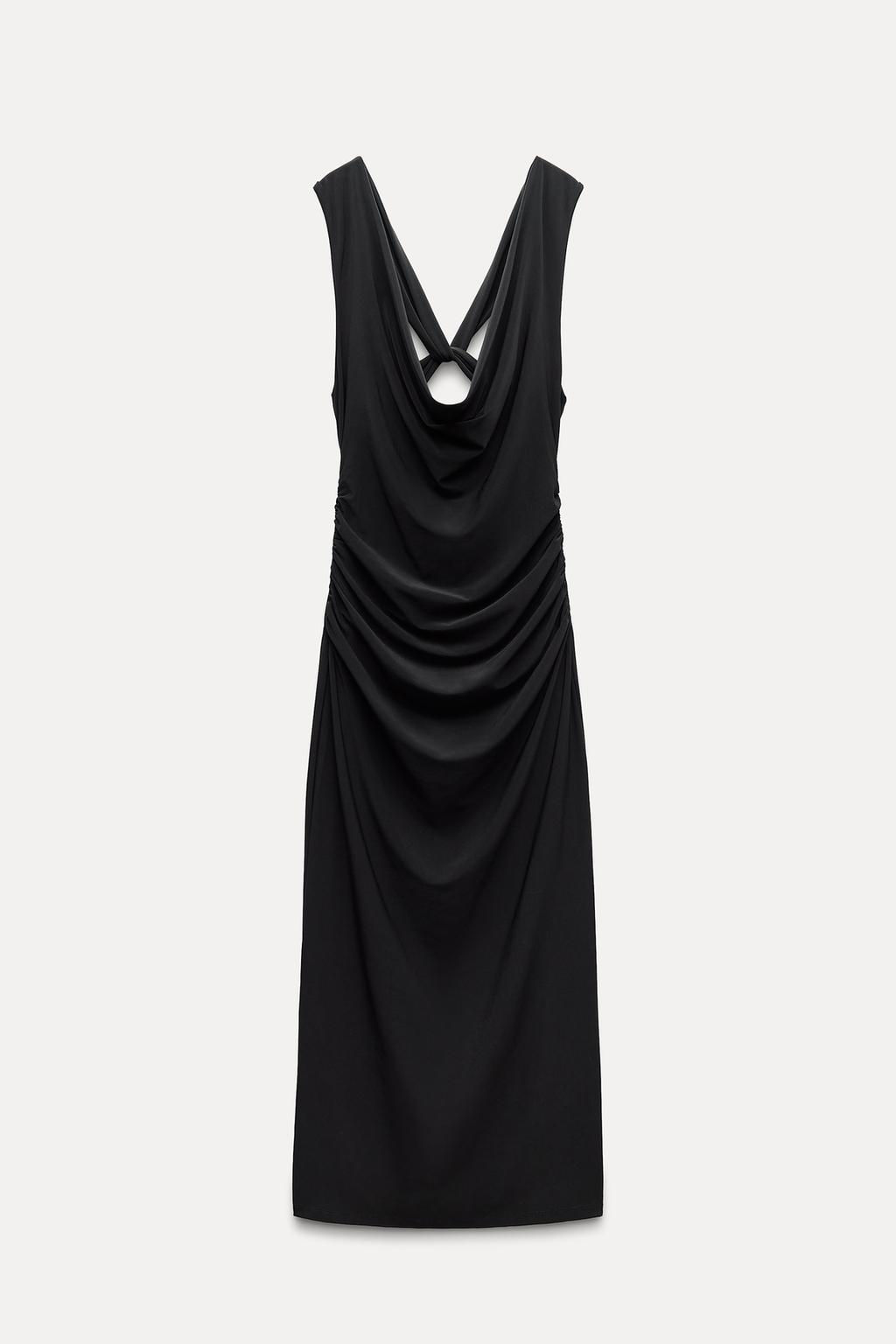 MIDI DRESS WITH KNOT DETAIL ON THE BACK - Zara фото 6