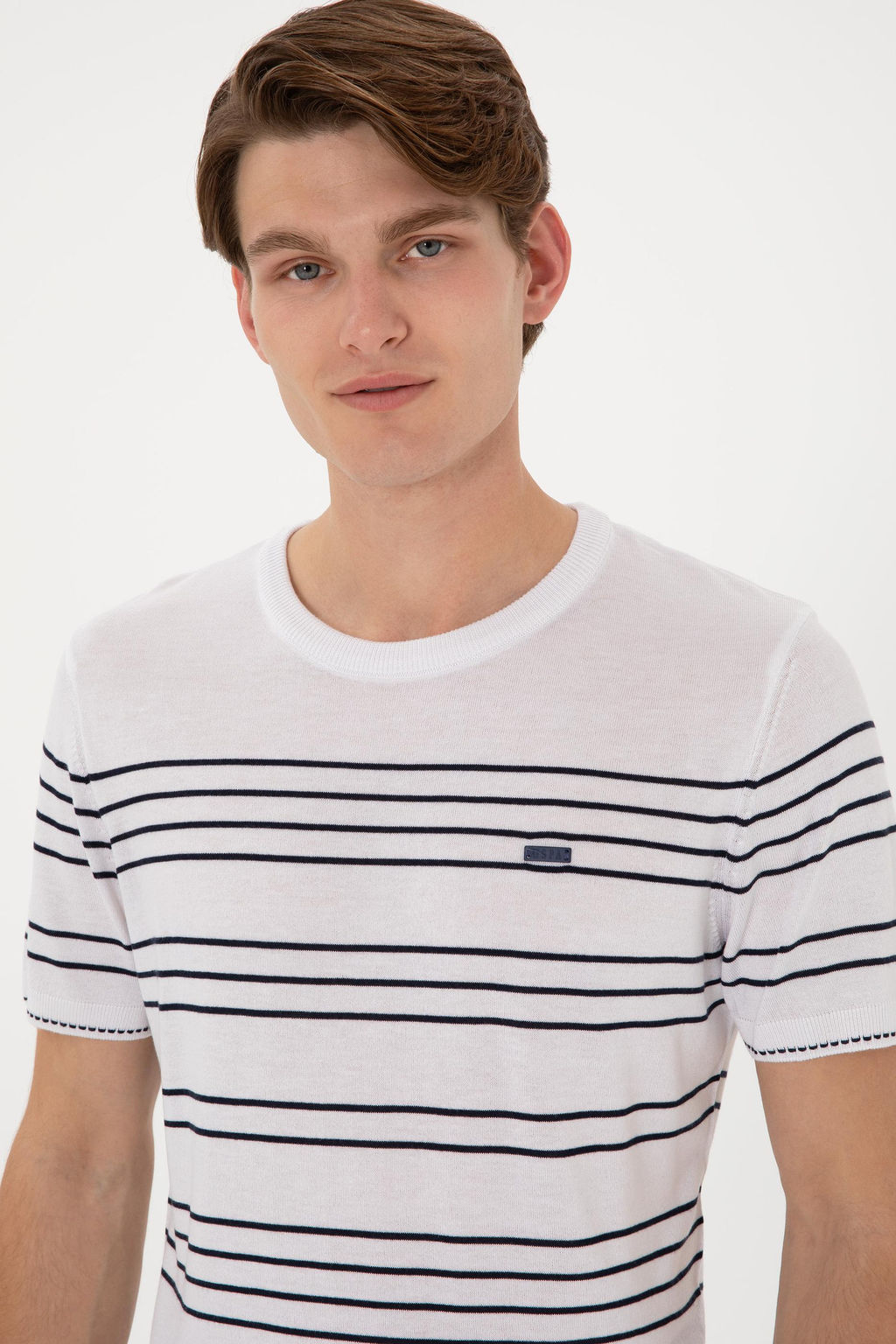 Erkek Slim Fit Bisiklet Yaka Beyaz Ti__rt Sepette S_rpriz _ndirim - U.s. polo assn фото 2