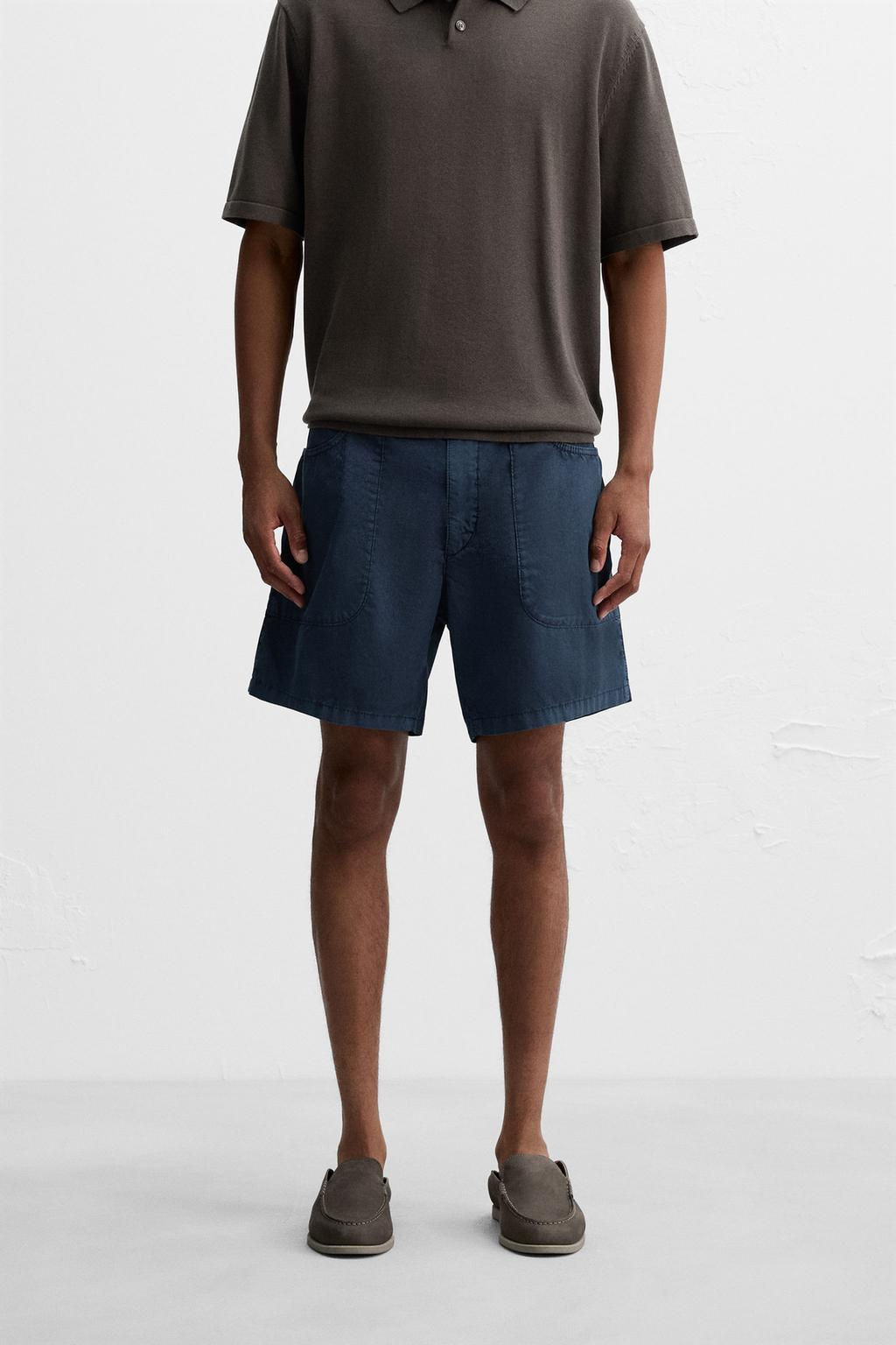 WASHED COTTON BERMUDA SHORTS - Zara фото 2