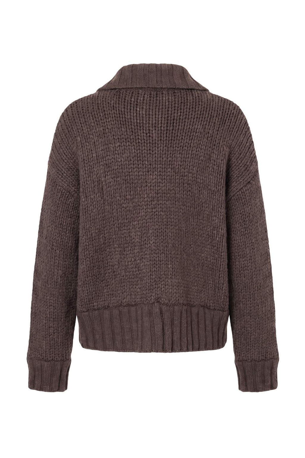 Kahverengi Devrik Yaka Kal_n Oversize Triko H_rka TWOAW27HI00044