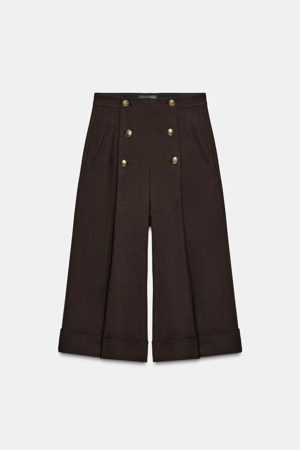 ZW COLLECTION 100% WOOL BERMUDA SHORTS WITH BUTTONS - Zara фото 6