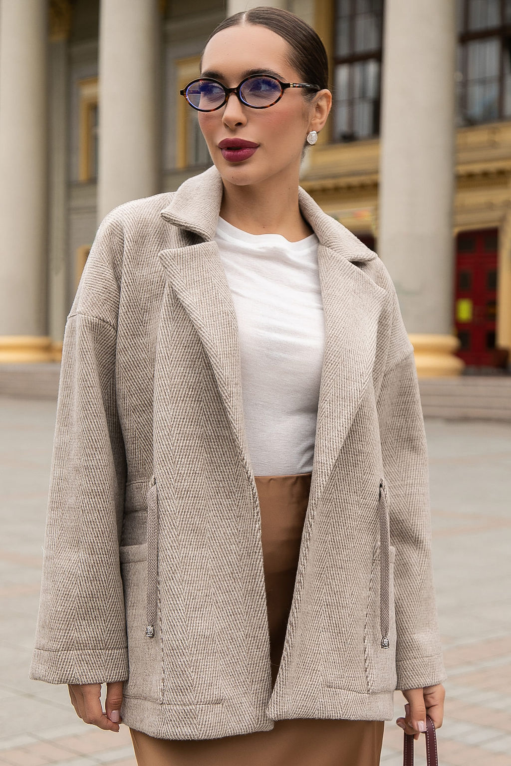 Пальто-пиджак (ткань: драп) - Lt collection фото 4