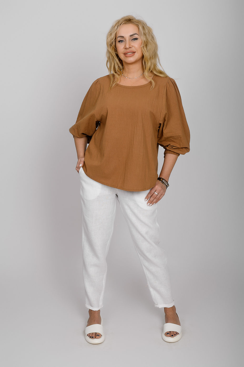 Блуза -хлопок крэш жатка