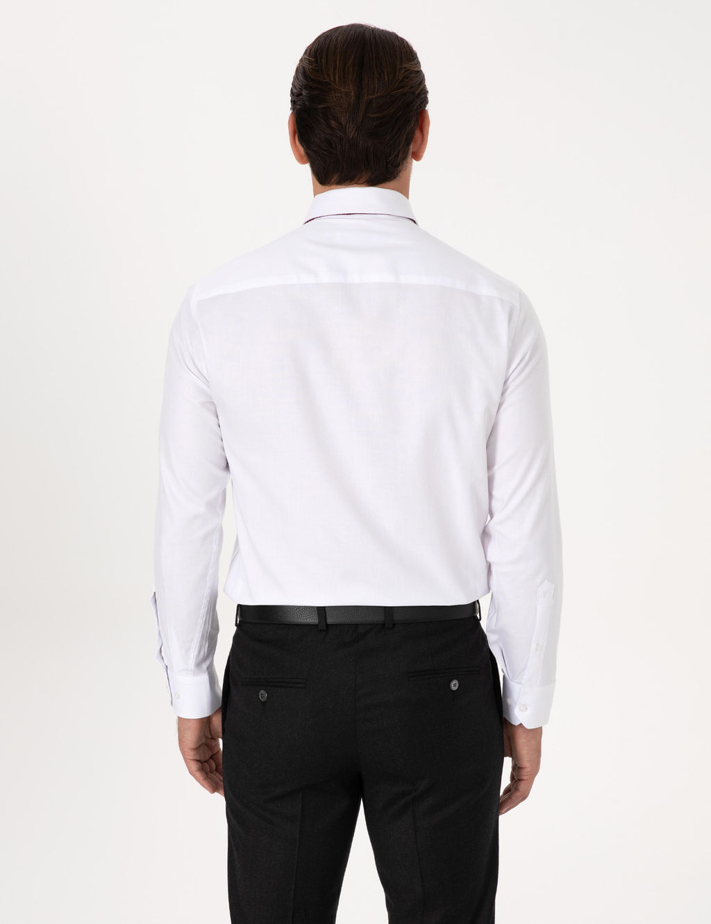 Beyaz Slim Fit %100 Pamuk Klasik Yaka Oxford G_mlek - Cacharel фото 5