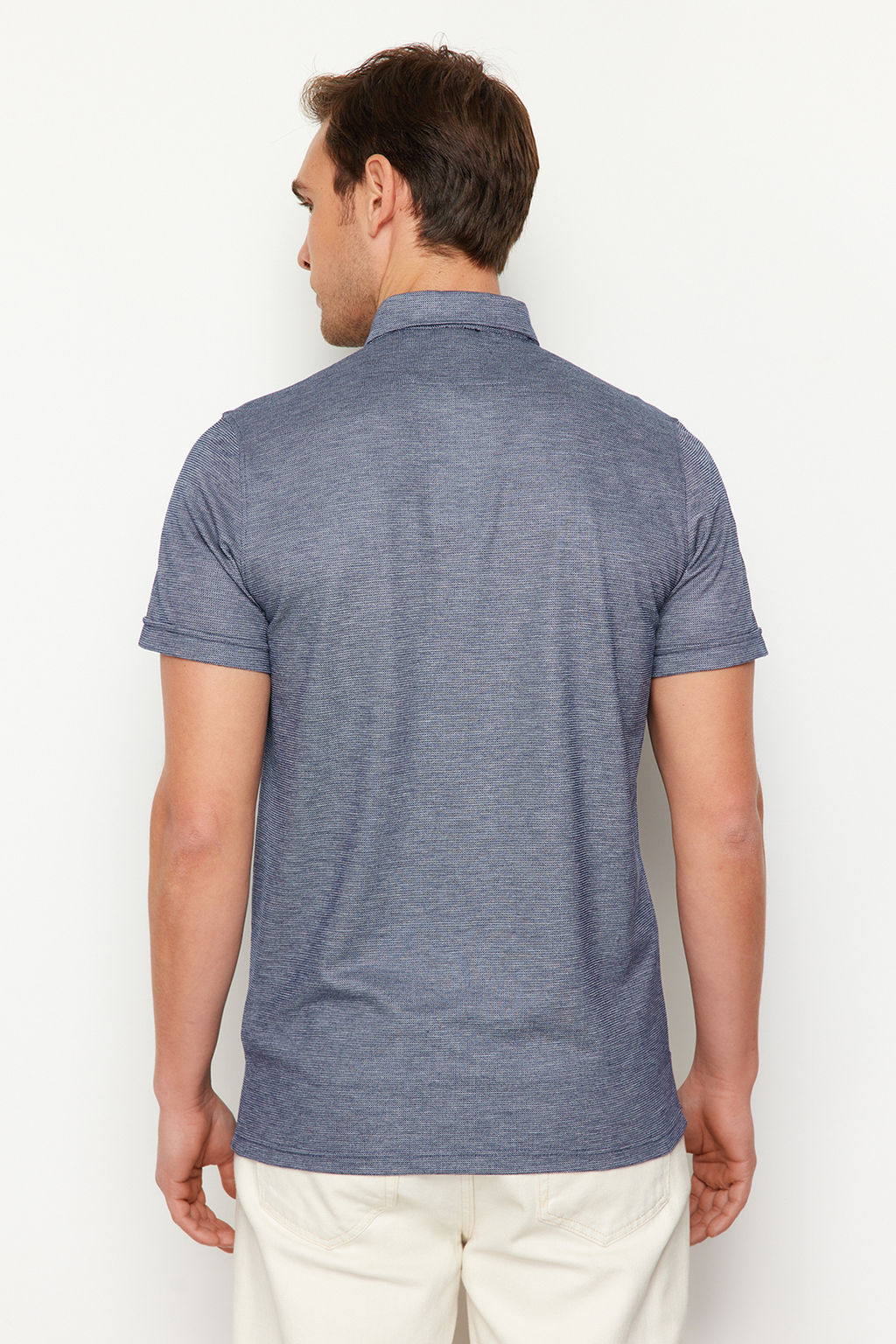 Lacivert Regular/Normal Kesim Polo Yaka T-shirt TMNSS24PO00034 - Trendyolmilla фото 6