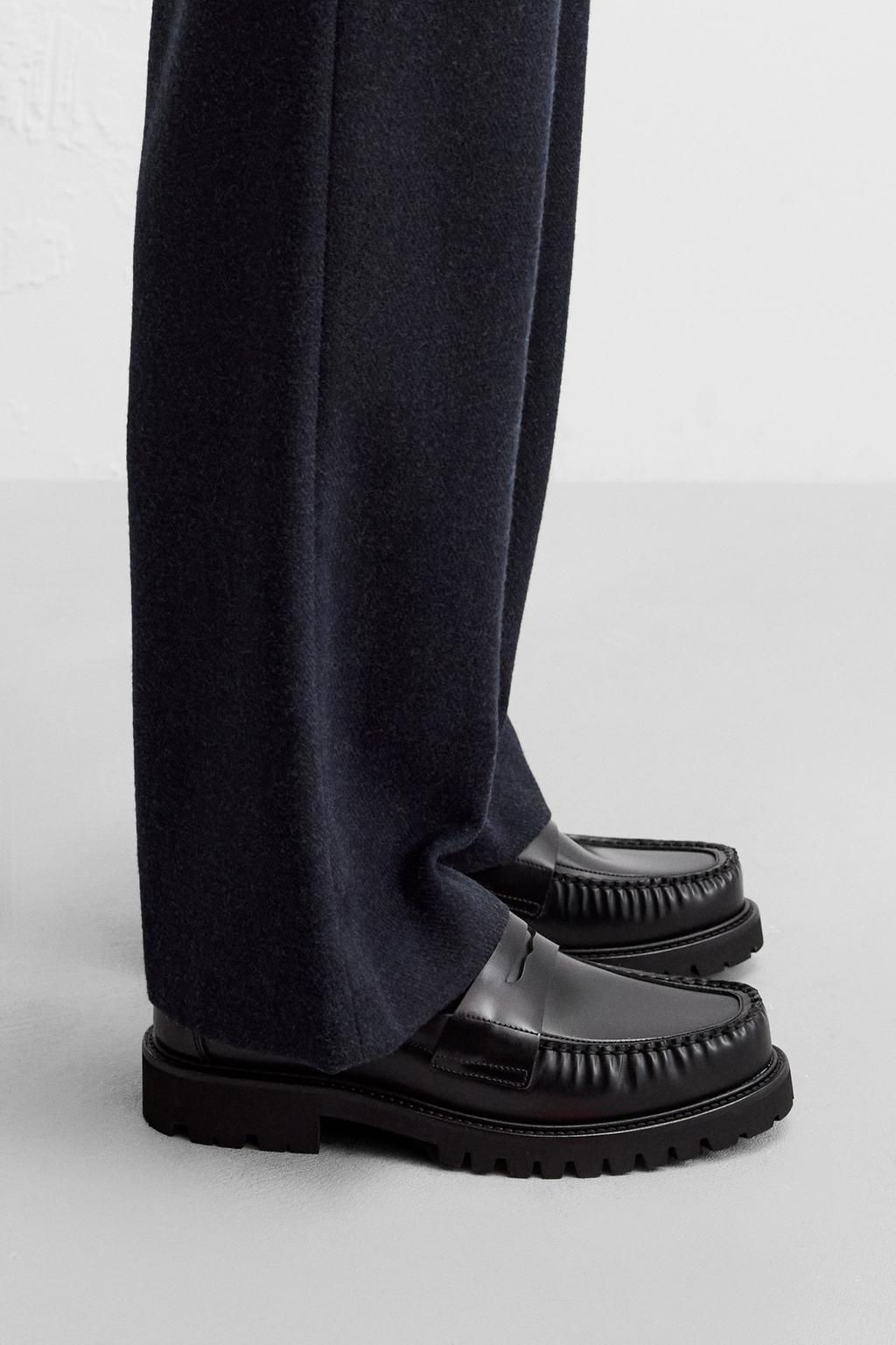 LEATHER PENNY LOAFERS - Zara фото 2