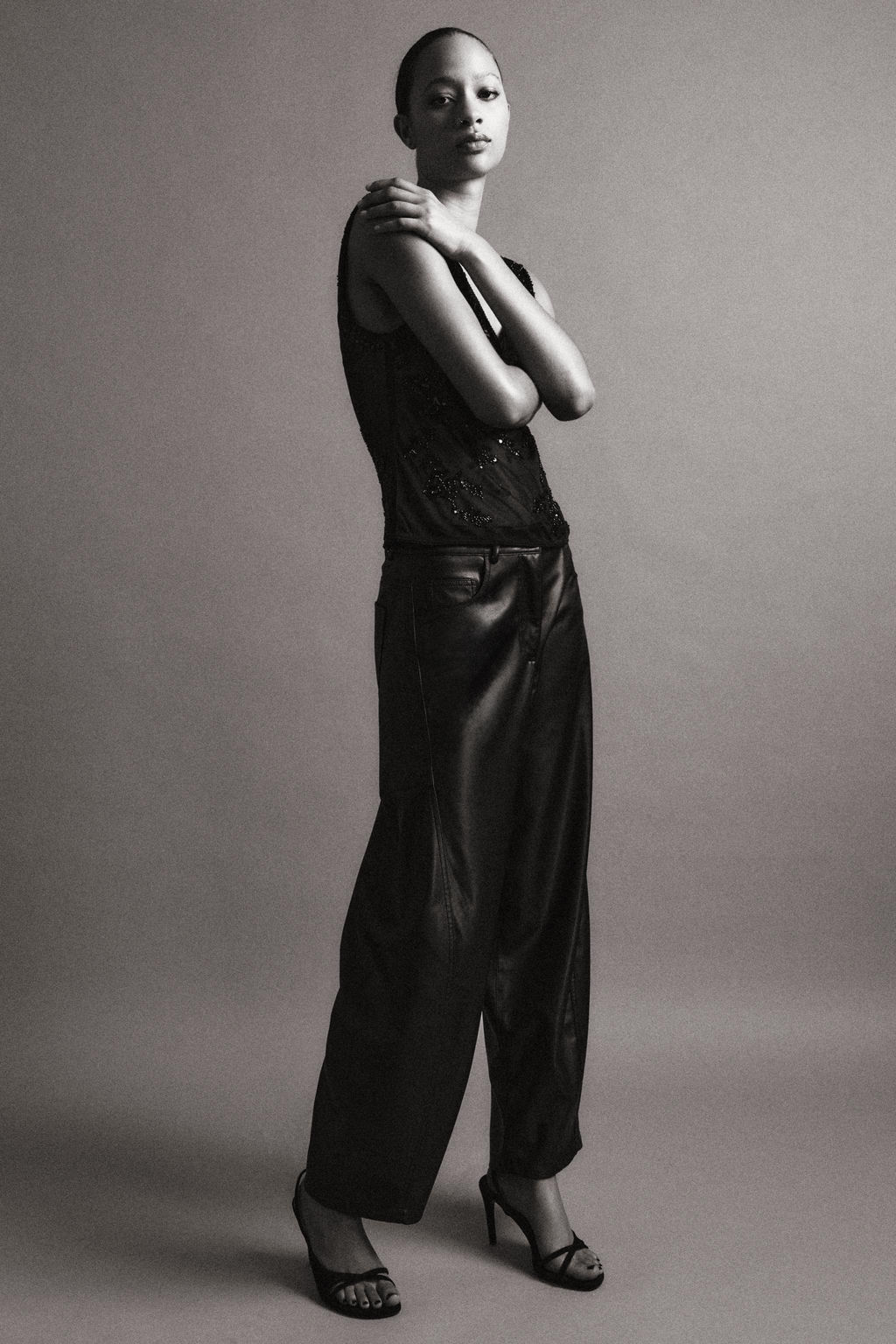 EMBROIDERED TULLE STRAP TOP - Zara фото 2