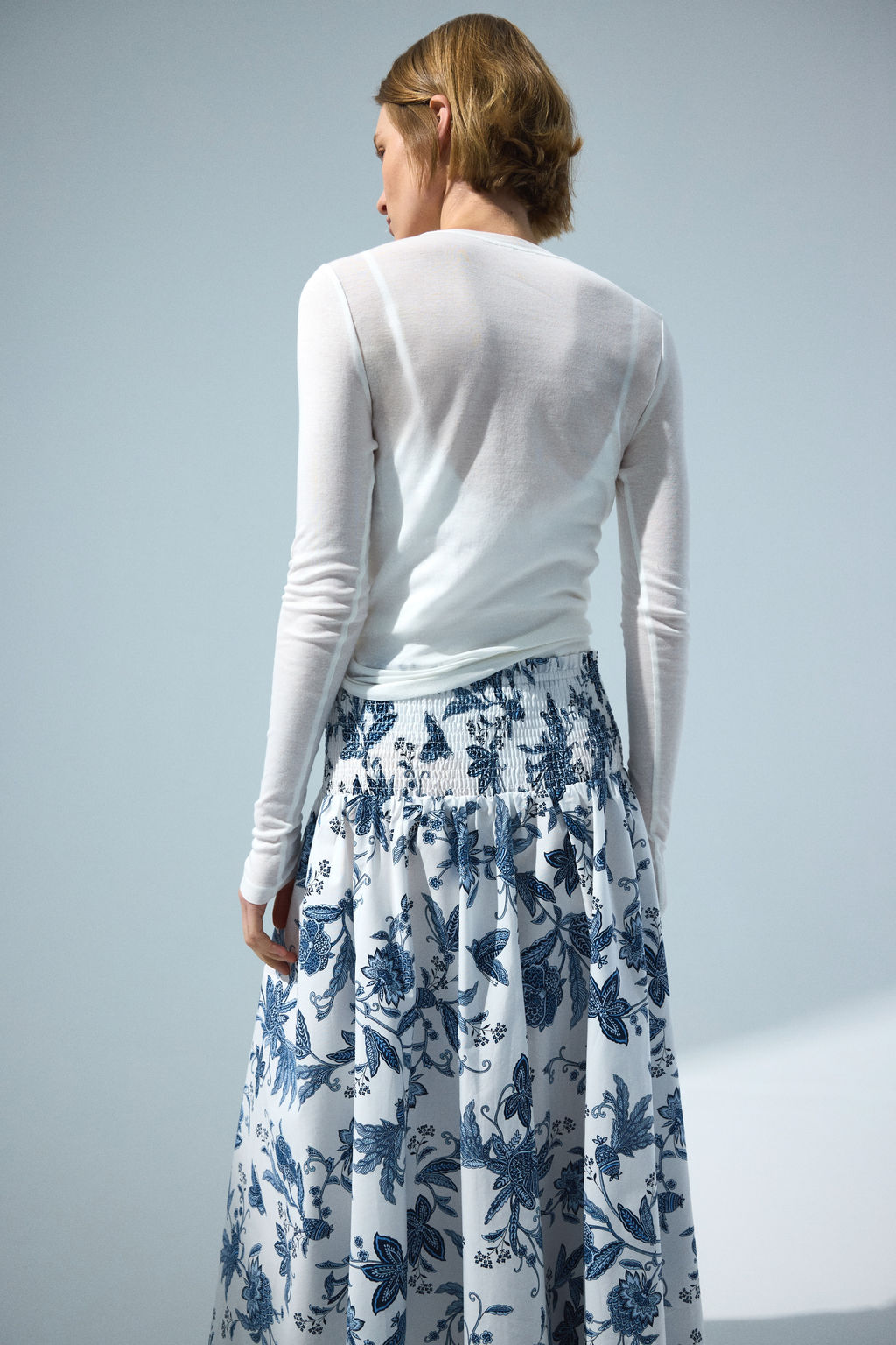 Falda con cintura nido de abeja - H&m фото 6