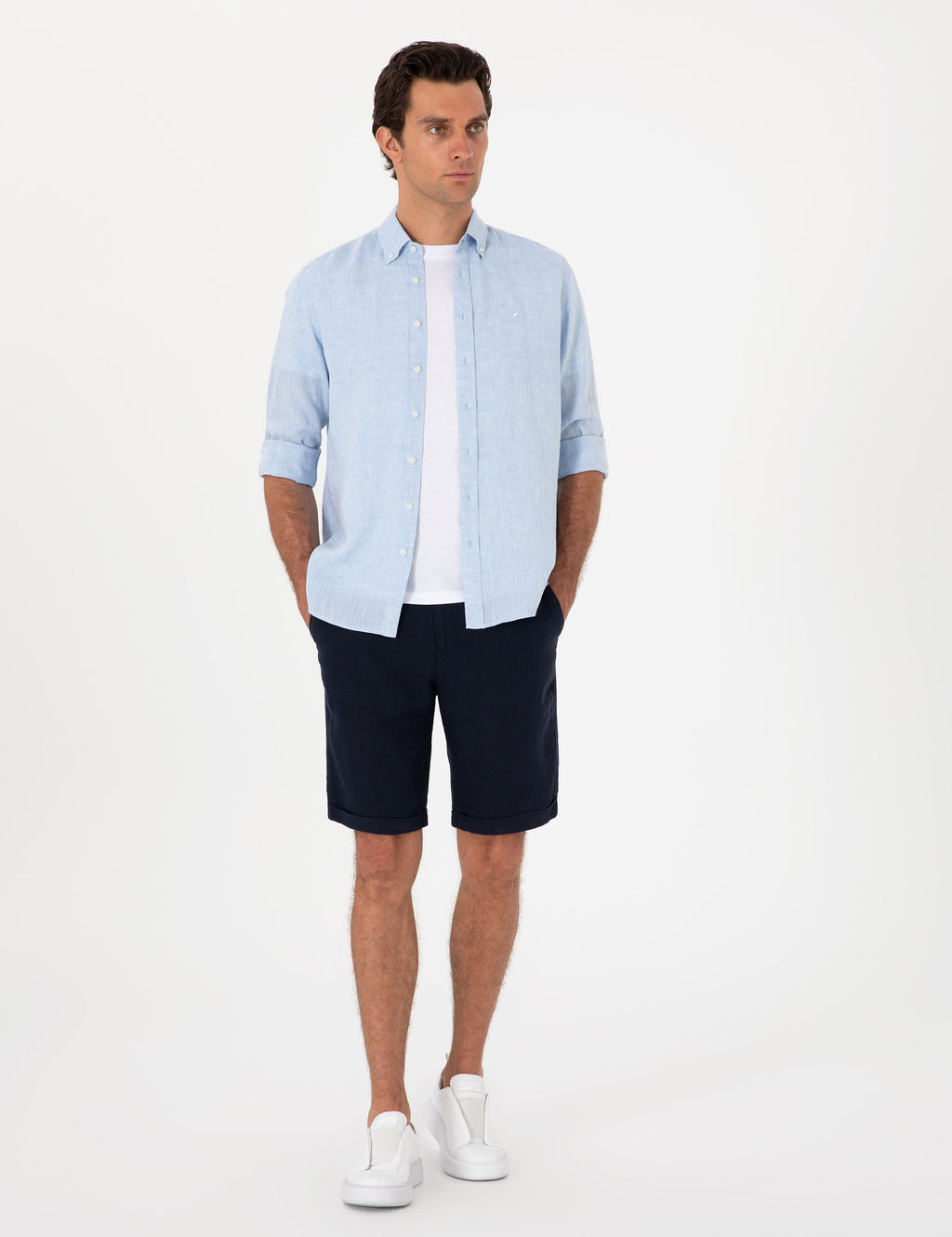 Mavi Regular Fit %100 Keten G_mlek