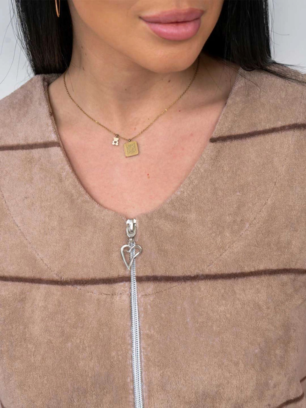 Халат женский, цвет бежевый