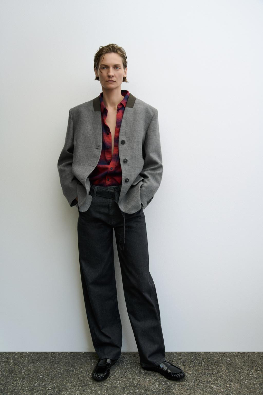 ZW COLLECTION STRAIGHT-LEG MID-RISE JEANS - Zara фото 12