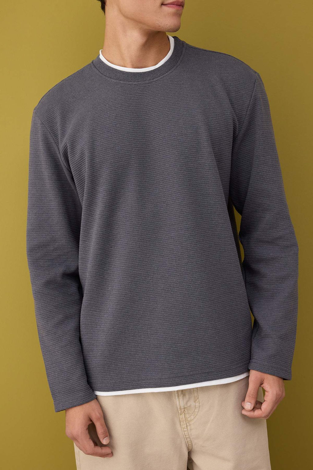 TRENDYOL MAN Mavi Regular/Normal Kesim Sweatshirt TMNAW22SW0658 - Trendyolmilla фото 13