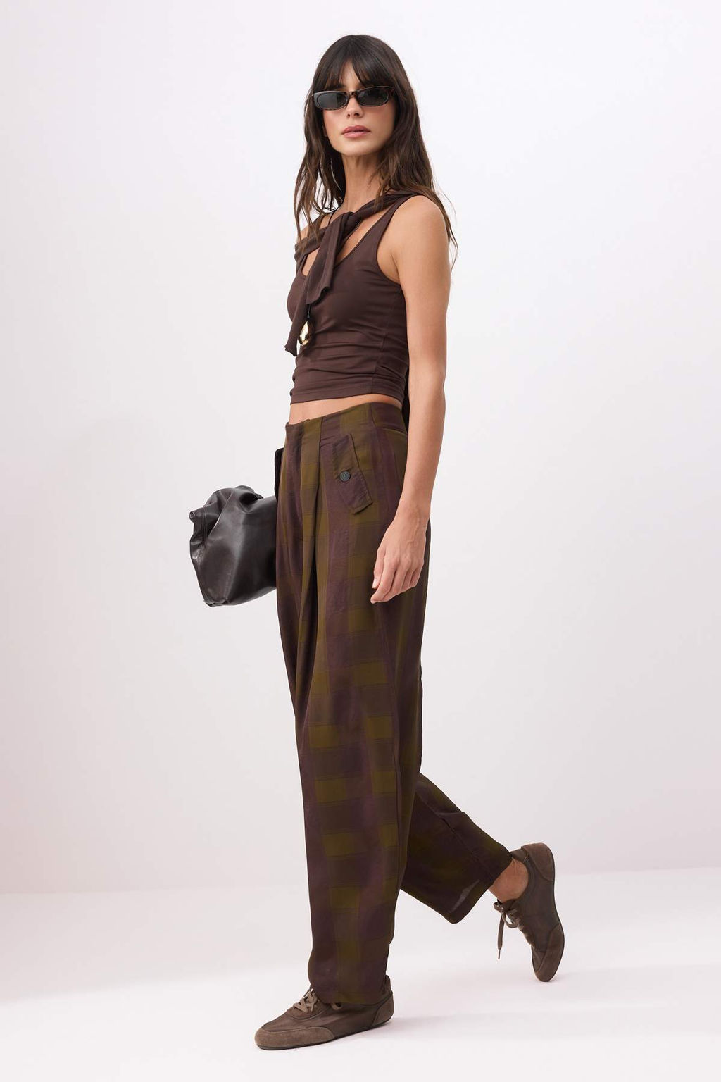 Yesil Ekoseli Balon Pantolon TWOSS26PL00152 - Trendyolmilla фото 2