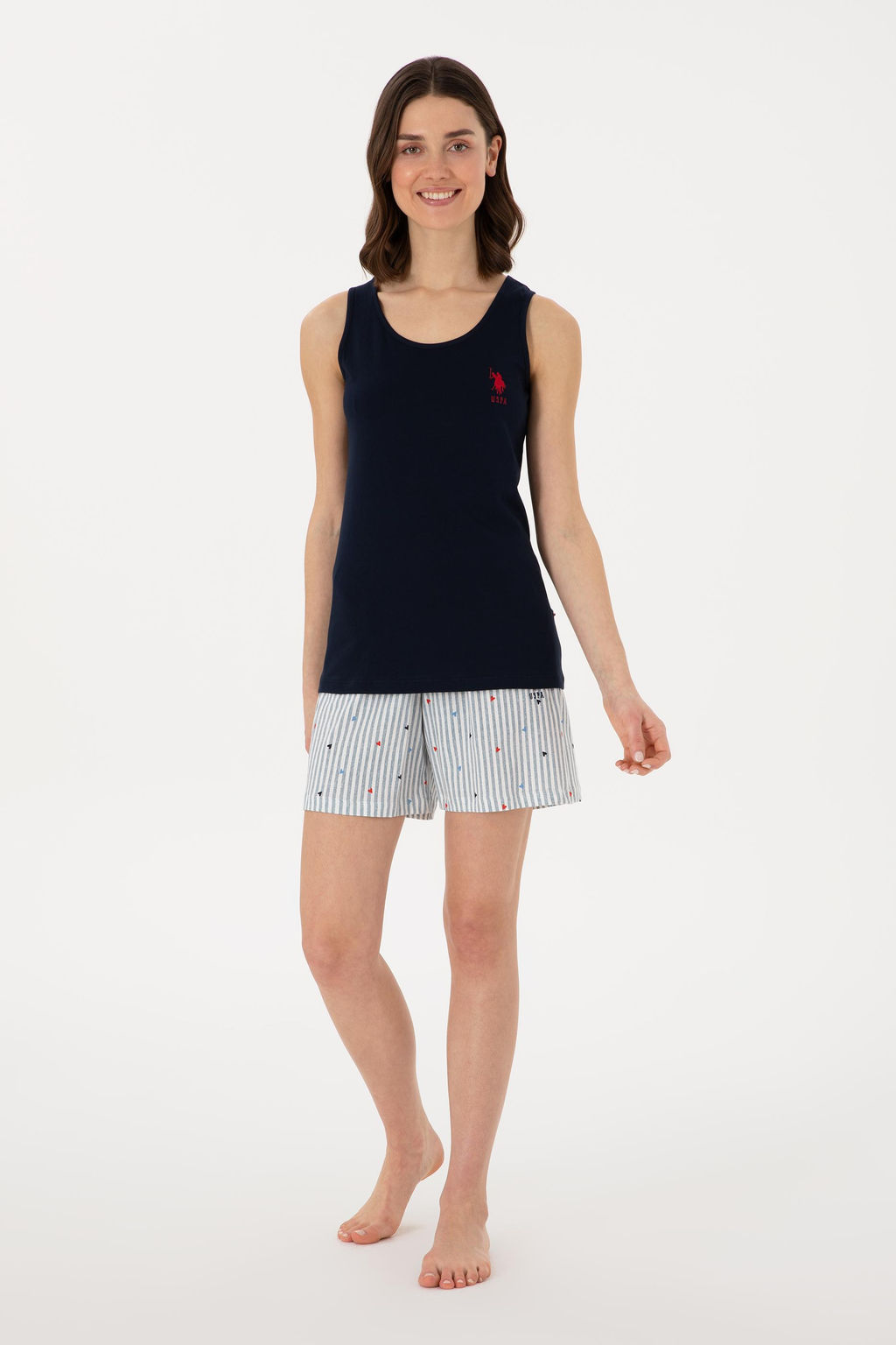 Kad_n Lacivert Pijama Tak_m_ Sepette S_rpriz _ndirim - U.s. polo assn фото 4