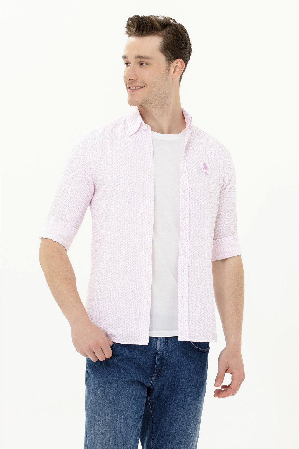 U. S. Polo Assn / Мужская рубашка с длинным рукавом Magnolia - U.s. polo assn фото 3