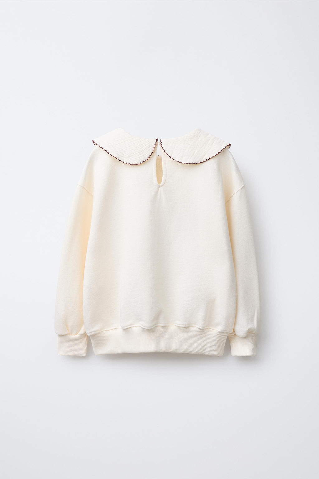 EMBROIDERED PETER PAN COLLAR SWEATSHIRT - Zara фото 2