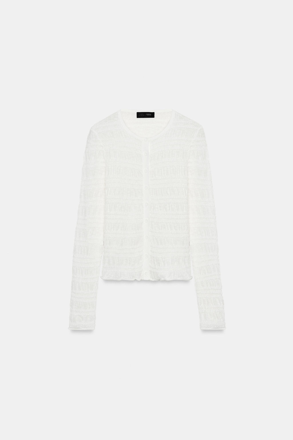 CHAQUETA PUNTO NIDO DE ABEJA / Blanco - Zara фото 2