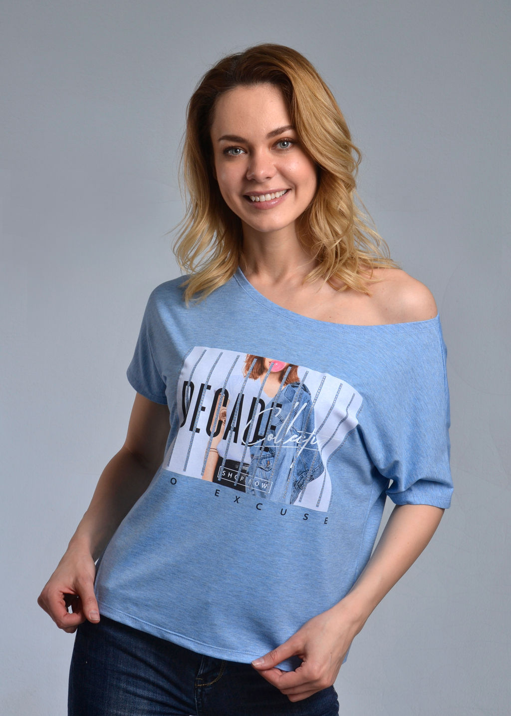 Футболка женская СТАЙЛ (голубой №10 )