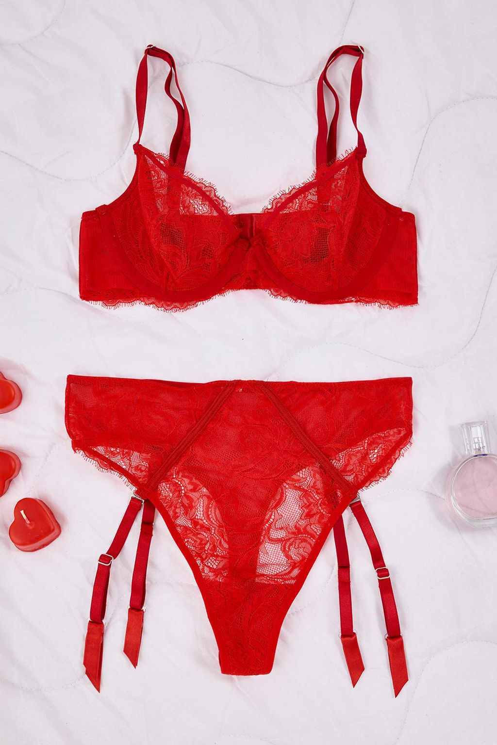 TRENDYOLMILLA Siyah Dantel C?kar?labilir Jartiyerli Demi Kapl? Orme Ic Camas?r? Tak?m? THMSS25CC00025  фото 12