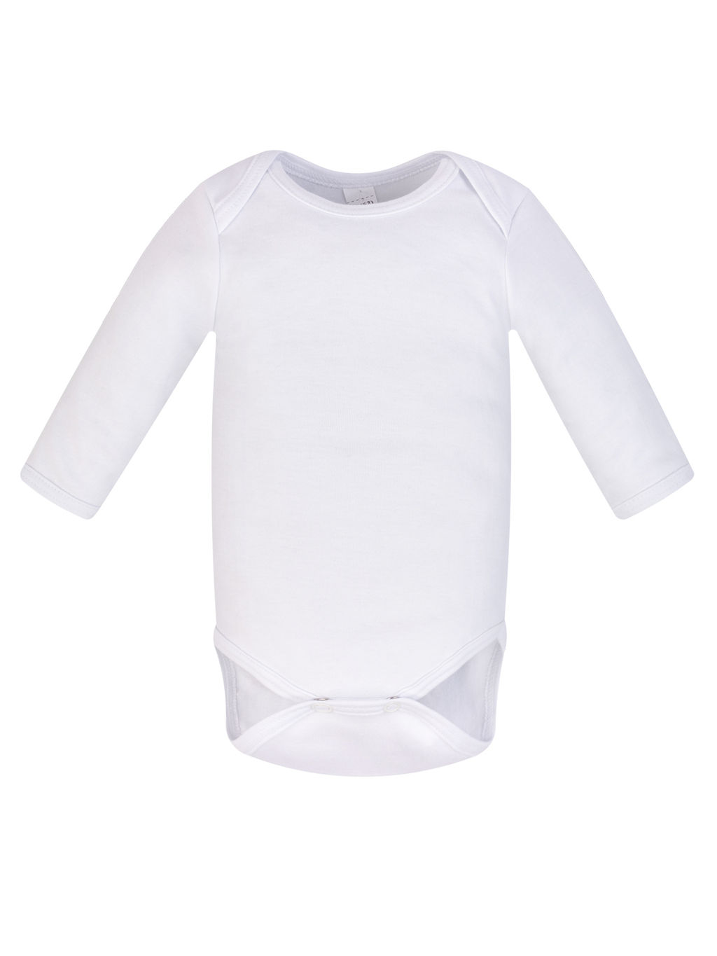 Боди ясельное белое с длинными рукавами