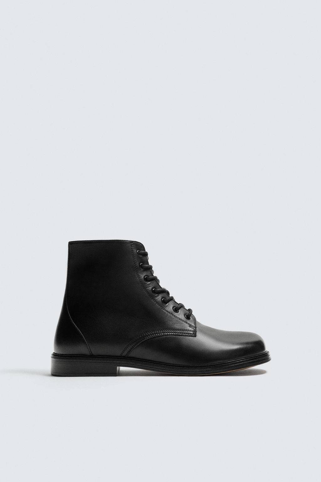 LIMITED EDITION LEATHER LACE-UP BOOTS - Zara фото 4