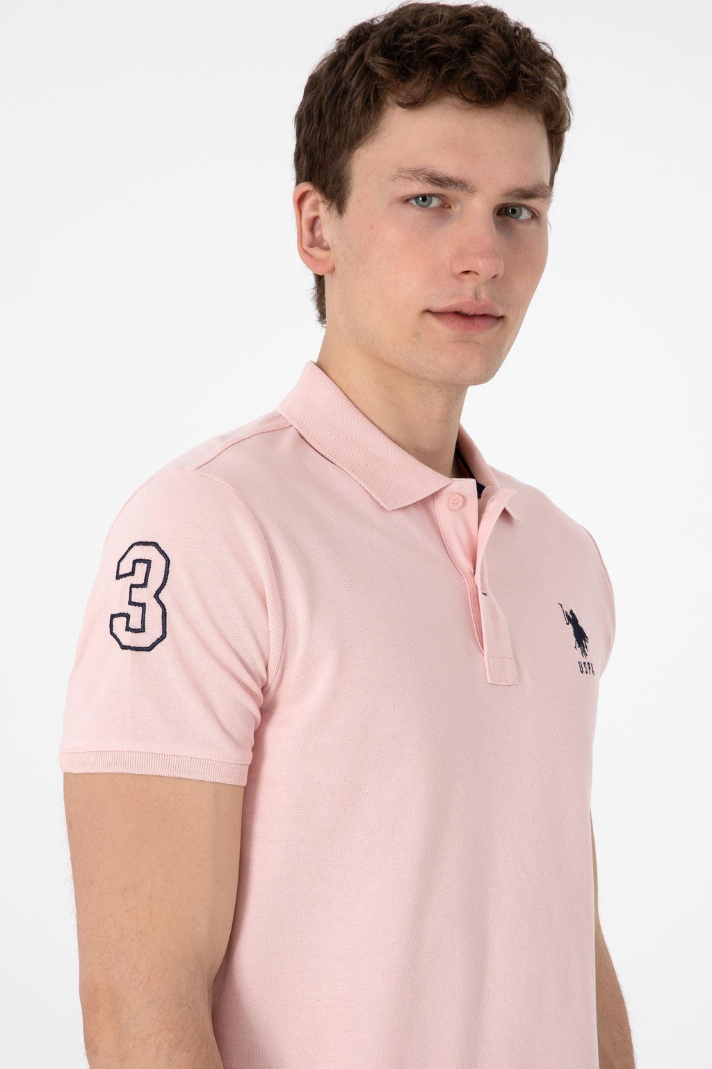 Erkek Slim Fit Polo Yaka Pudra Basic Ti__rt Sepette S_rpriz _ndirim - U.s. polo assn фото 2