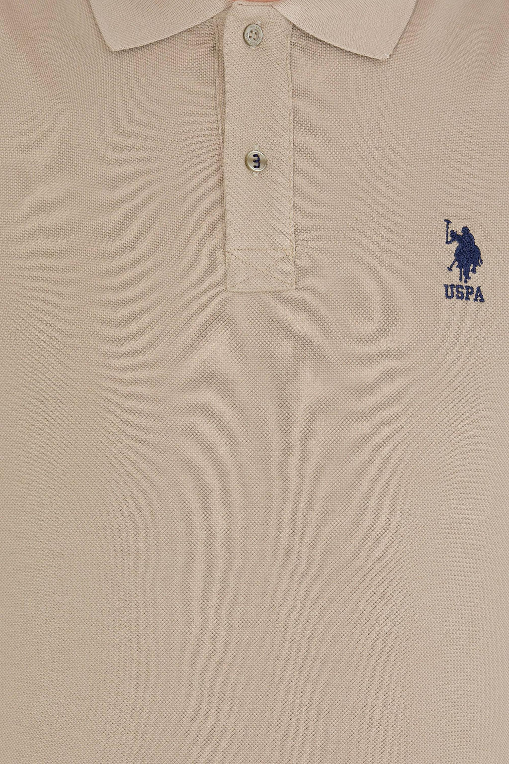 Мужская футболка цвета хаки с воротником поло Basic - U.s. polo assn фото 6