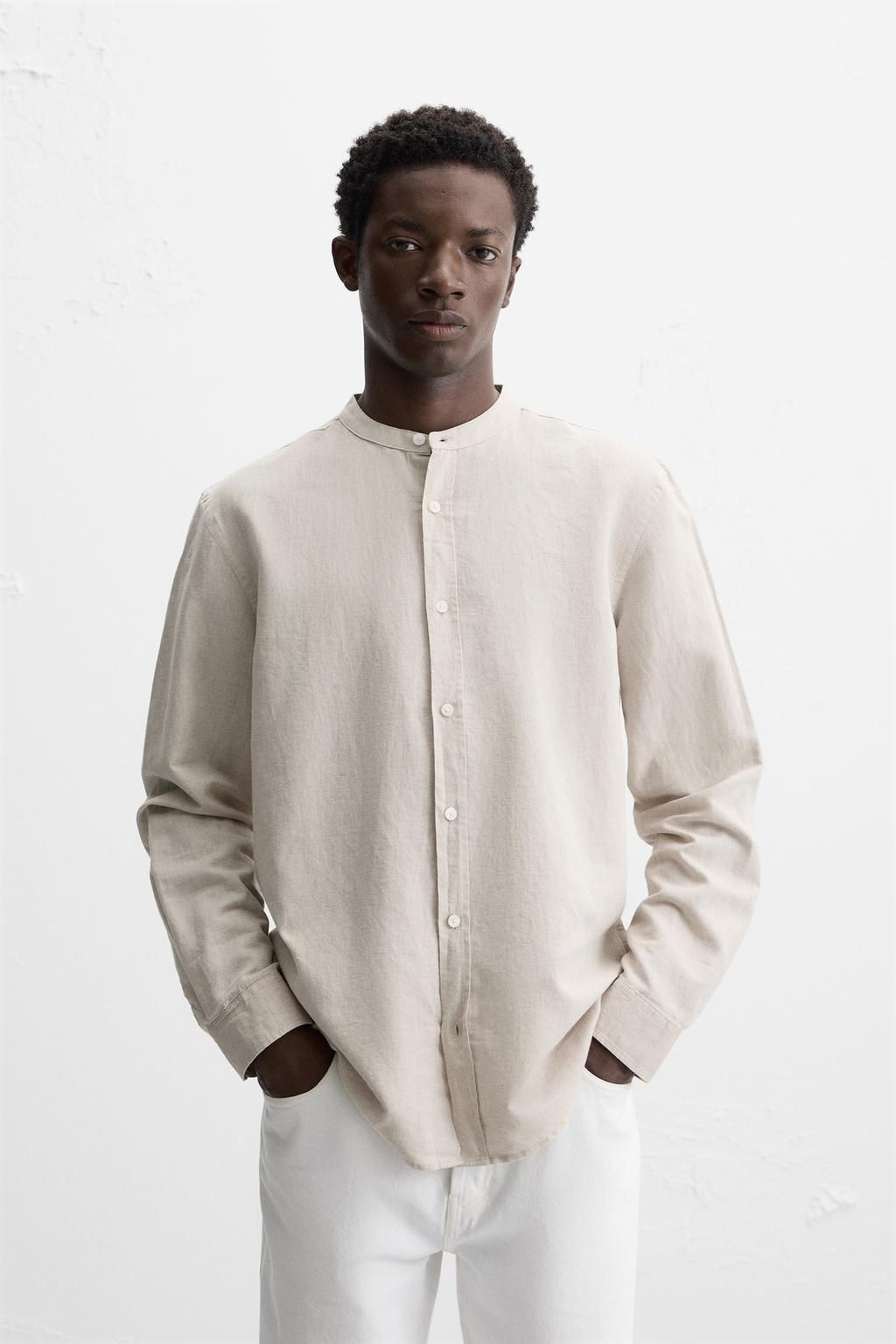 COTTON - LINEN SHIRT - Zara фото 25