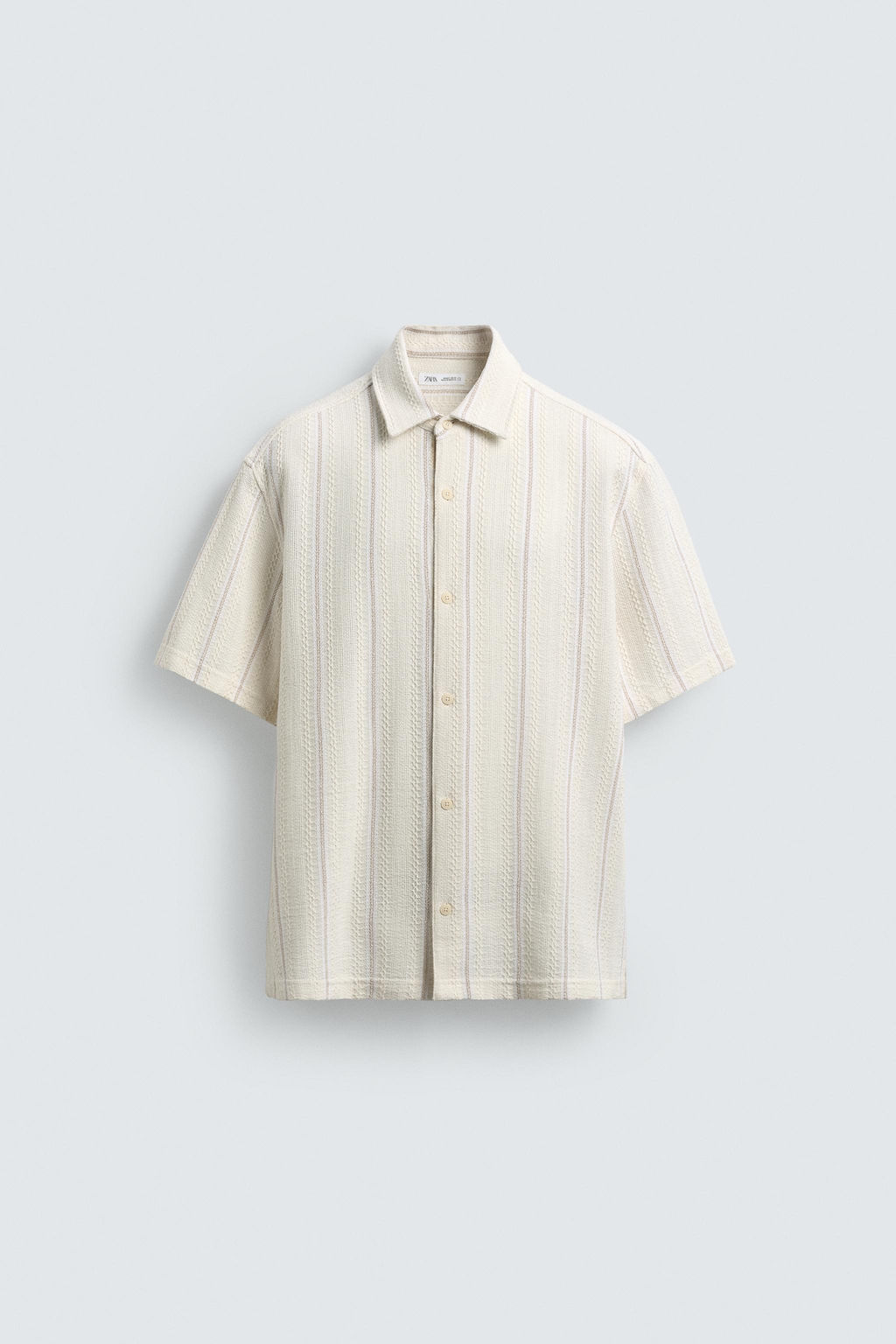 CAMISA REGULAR FIT ESTRUCTURA / Crudo - Zara фото 7