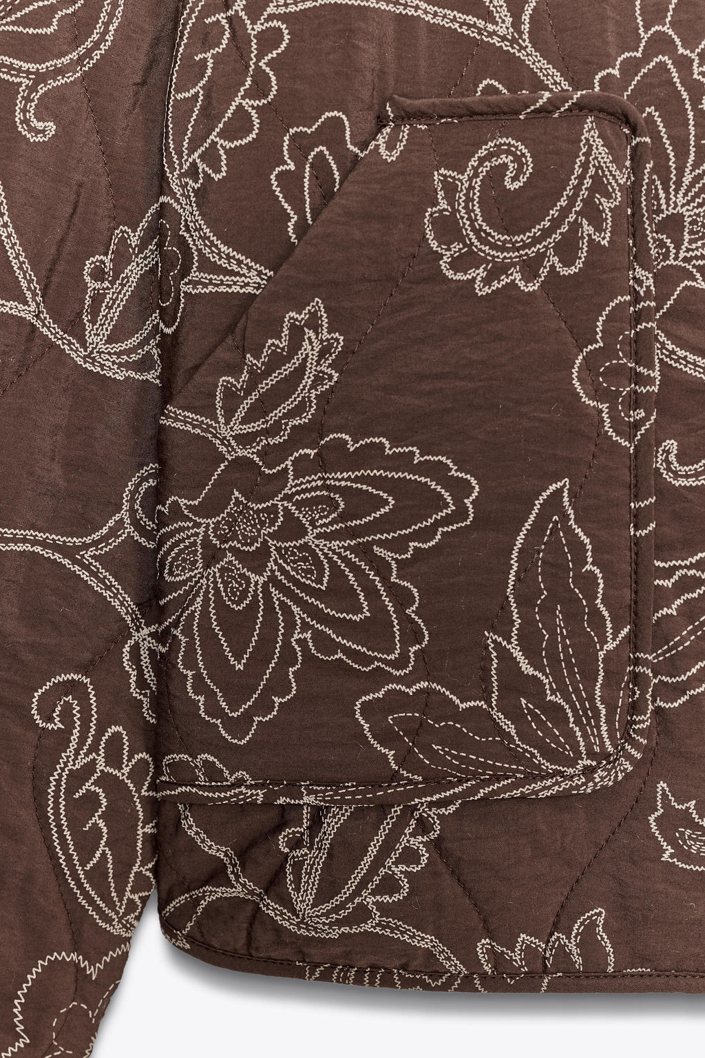 RUBBERISED EMBROIDERED PUFFER JACKET - Zara фото 7