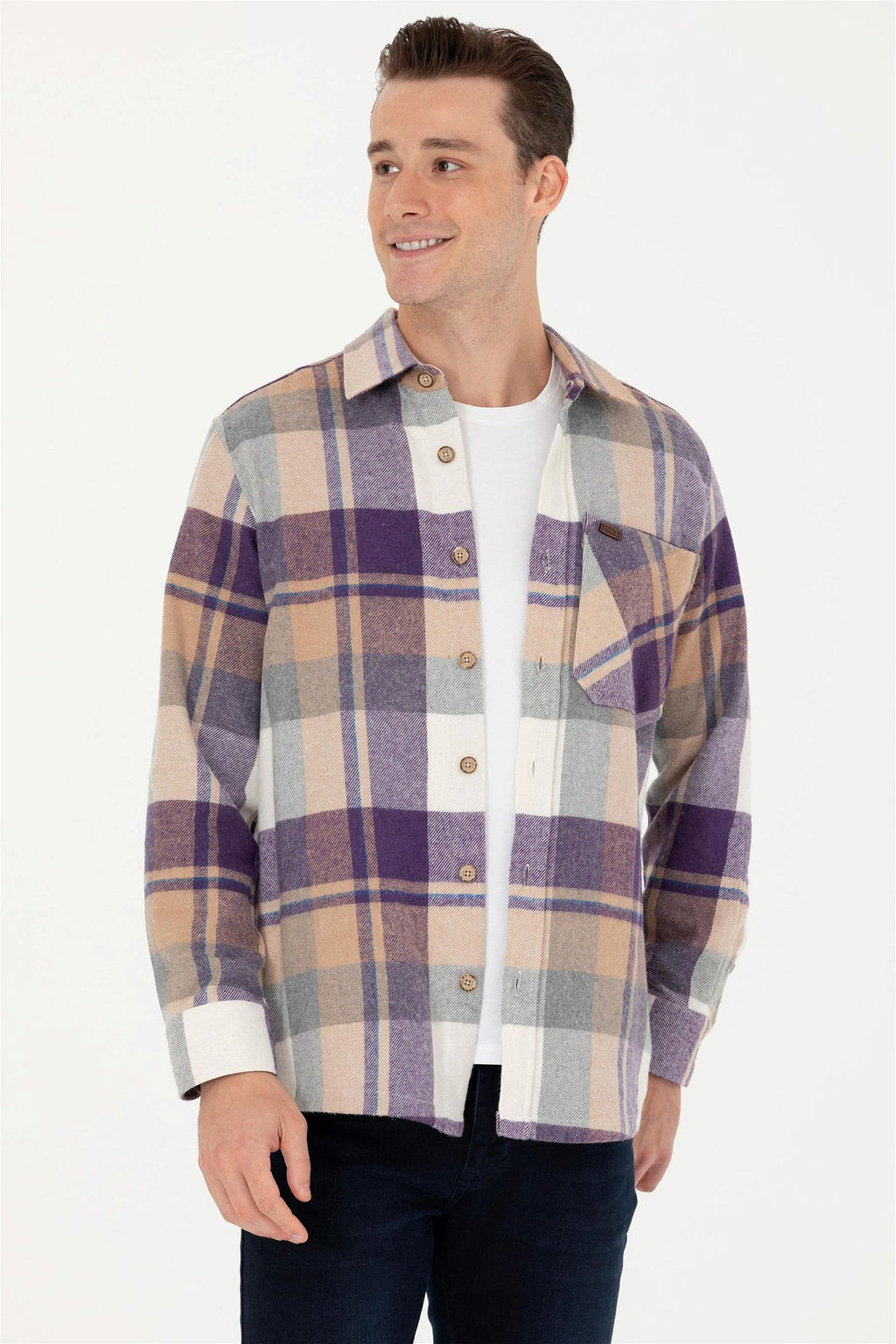 U. S. Polo Assn Мужская рубашка Lumberjack светло-коричневого цвета - U.s. polo assn фото 3