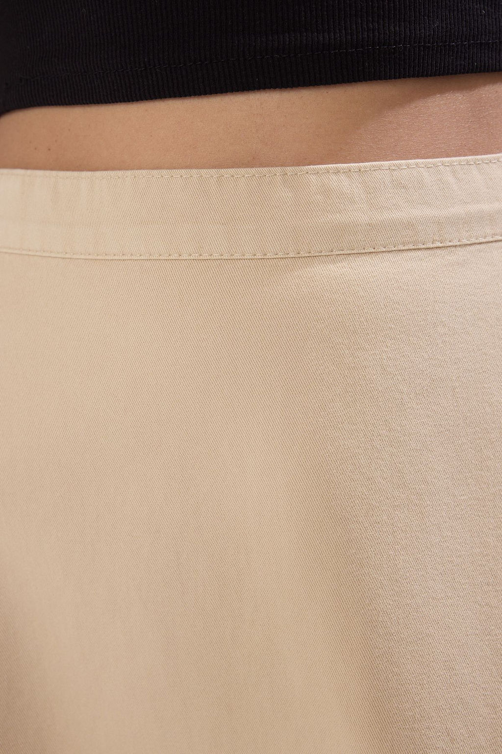 TRENDYOLMILLA Kahverengi Volanl? Maxi Denim Etek TWOSS25ET00005  фото 3