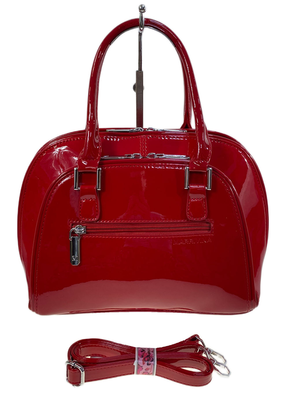 Женская сумка из искусственной кожи, цвет красный - Greta фото 2