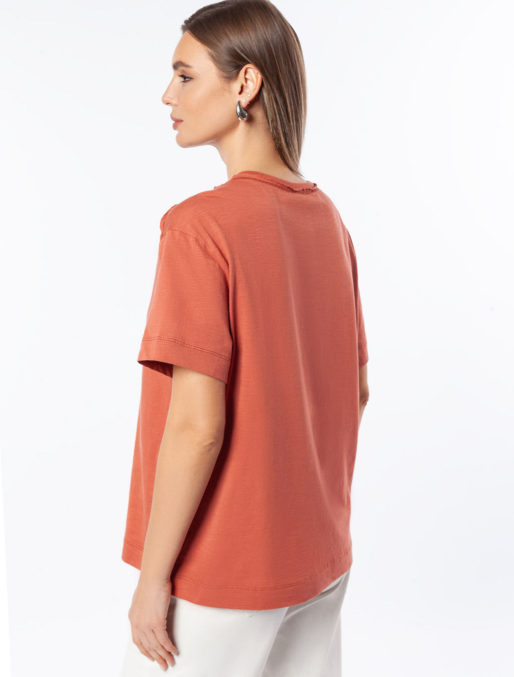 VILATTE / Футболка из фактурного полотна из 100% хлопка  фото 4