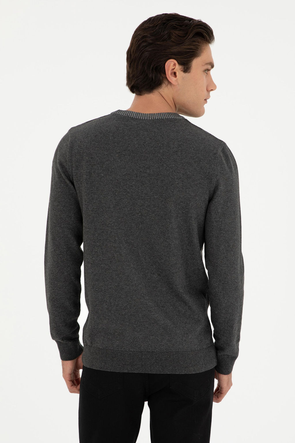 Мужской свитер антрацитового меланжа - U.s. polo assn фото 5