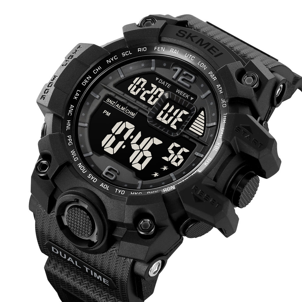 Часы наручные Skmei мужские электронные спортивные 2245black-black