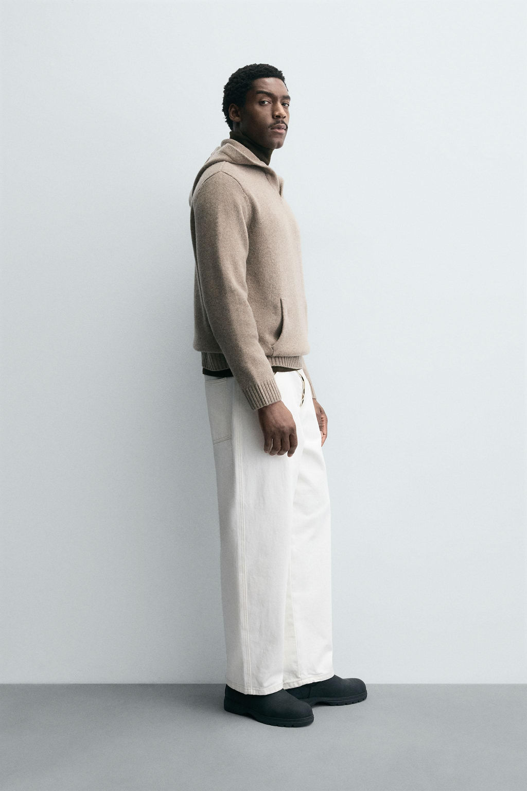 100% WOOL HOODIE JUMPER - Zara фото 4