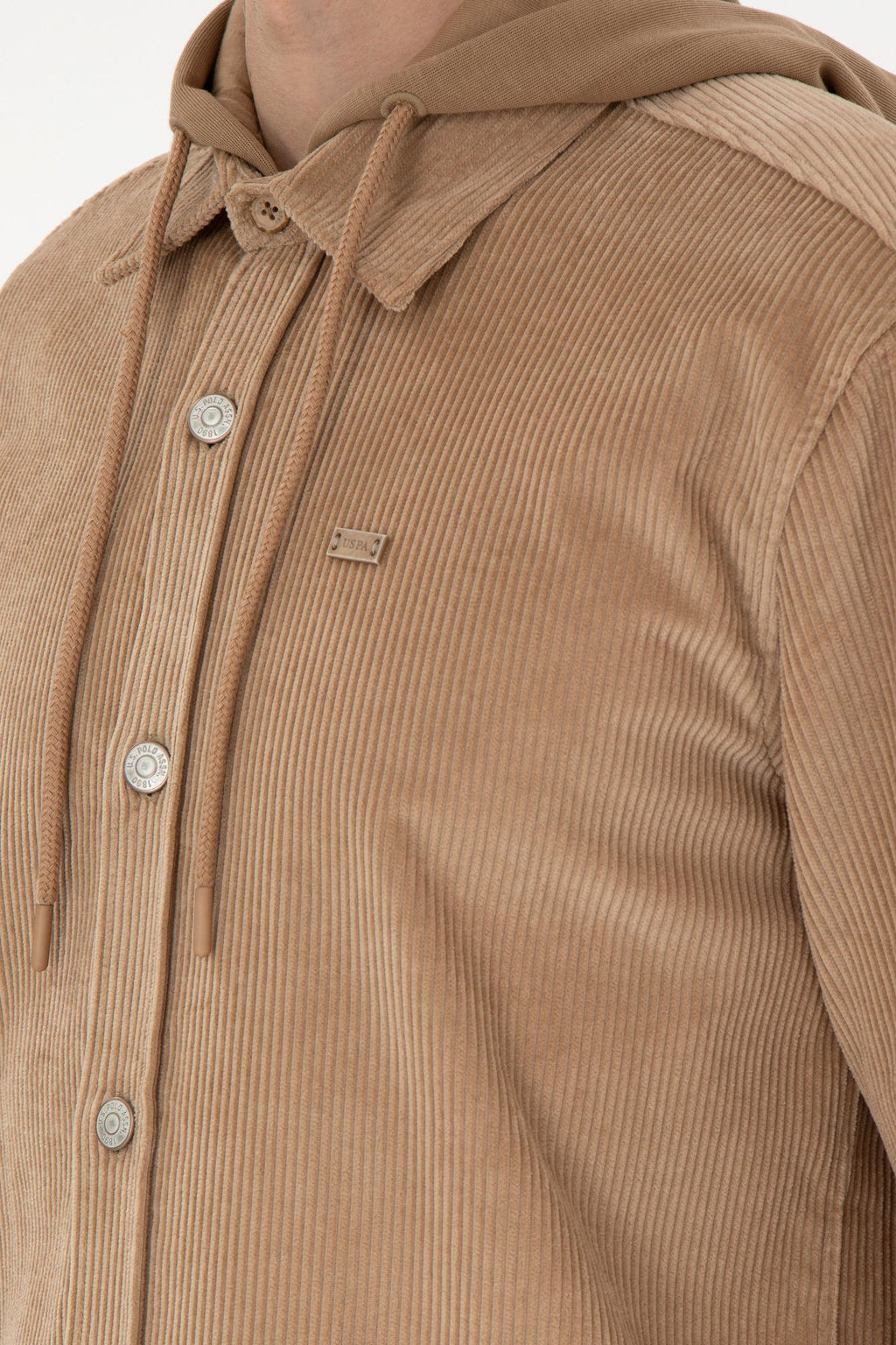 Мужская рубашка светло-коричневого цвета с длинным рукавом Неожиданная скидка в корзине - U.s. polo assn фото 7